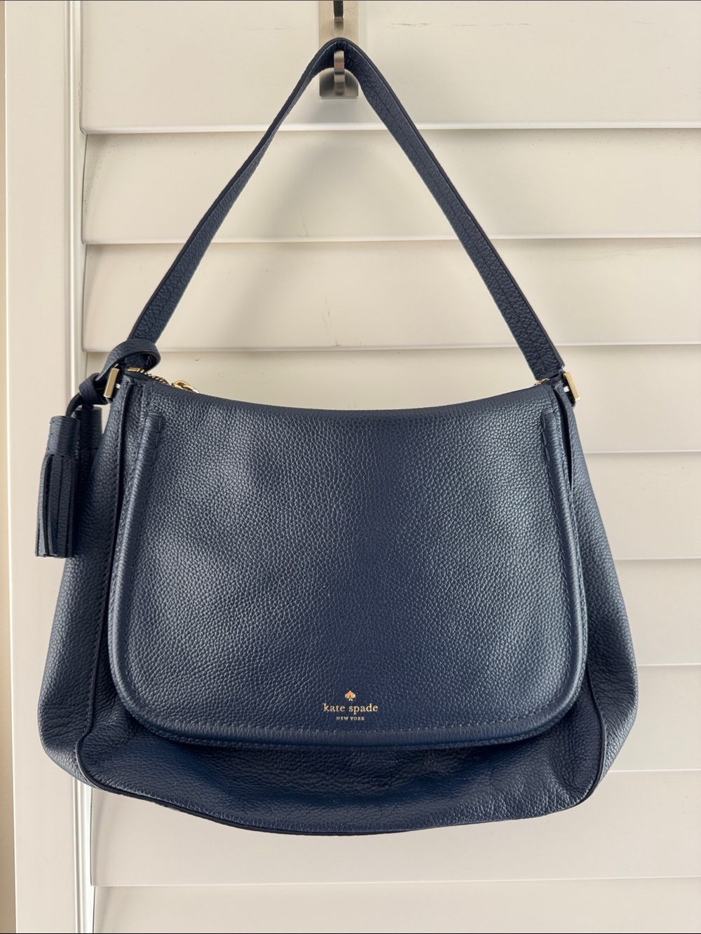 Kate Spade Cobble Hill Shoulder Bag Leather Blue